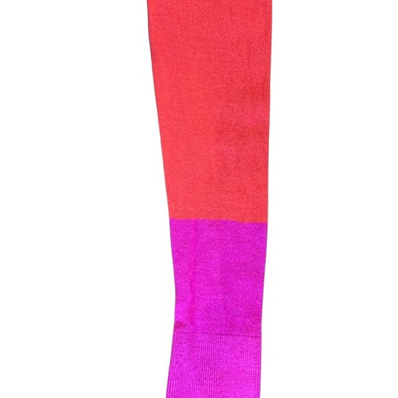 Ann Taylor LOFT Hot Pink & Red/Orange Color-block Cardigan Womens Size Small - Picture 8 of 11